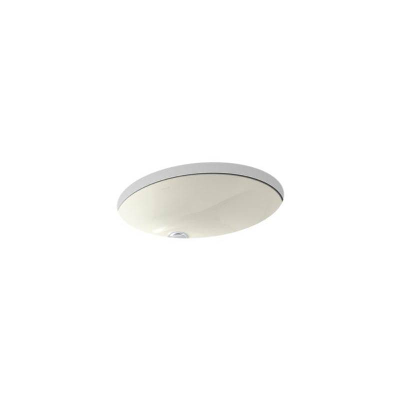 Caxton® 19-1/4'' oval undermount bathroom sink with glazed underside, no overflow-related