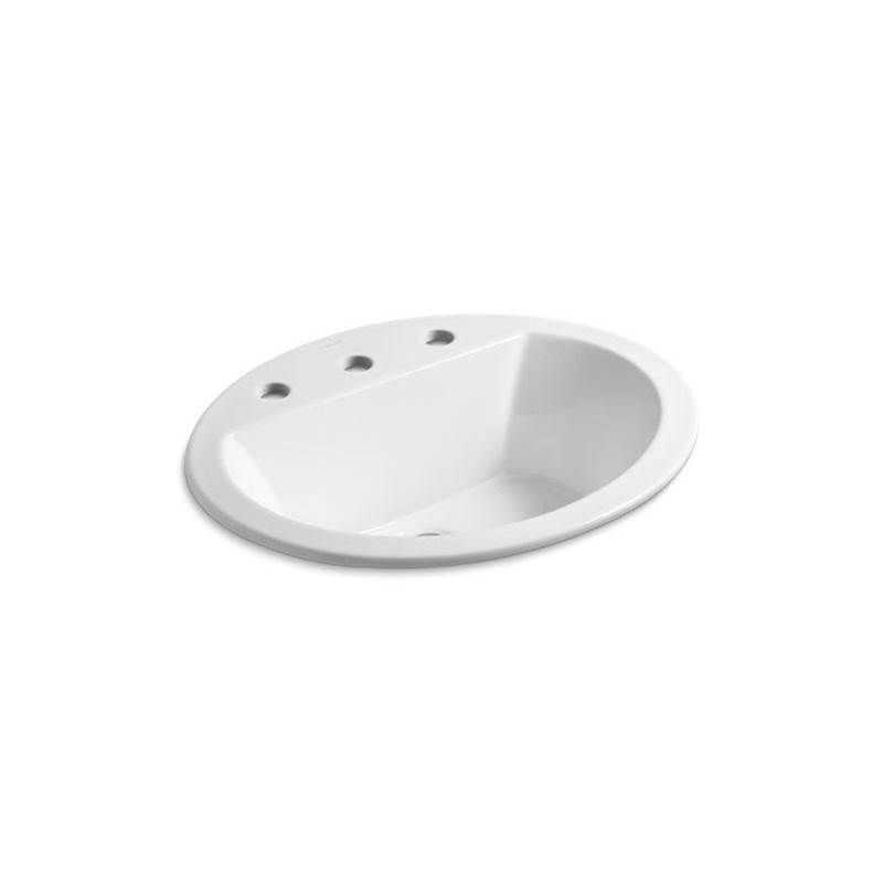 Bryant® Oval Drop-in bathroom sink with 8'' widespread faucet holes-shop