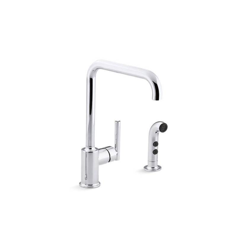 Purist® Single-handle kitchen sink faucet with sidesprayer-related