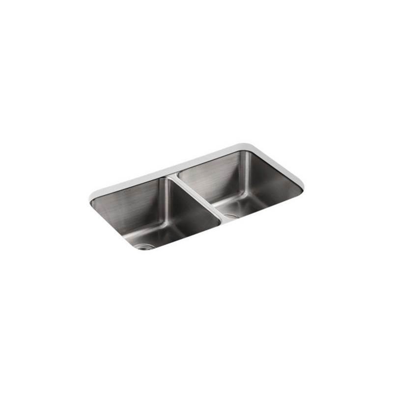 Undertone® 31-1/2'' x 18'' x 9-3/4'' undermount double-equal bowl kitchen sink-related
