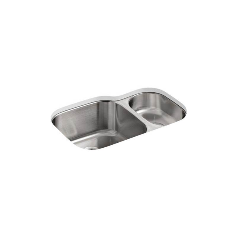Undertone® 30-3/4'' x 20-1/8'' x 9-5/8'' undermount high/low double kitchen sink-related