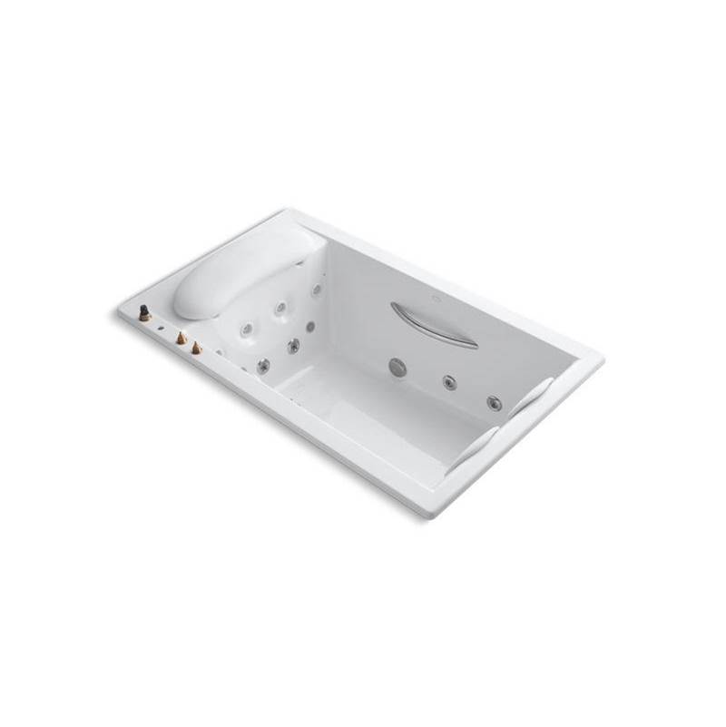 RiverBath® 75'' x 45'' drop-in whirlpool with integral fill, chromatherapy and he-related