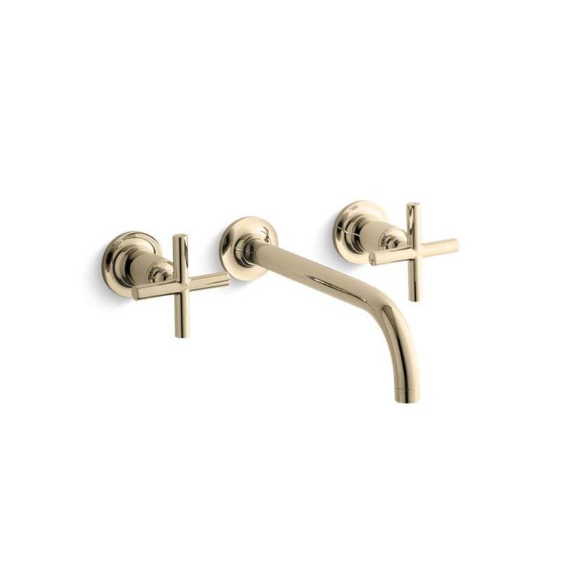 Purist® Widespread wall-mount bathroom sink faucet trim with cross handles, 1.2 g-shop