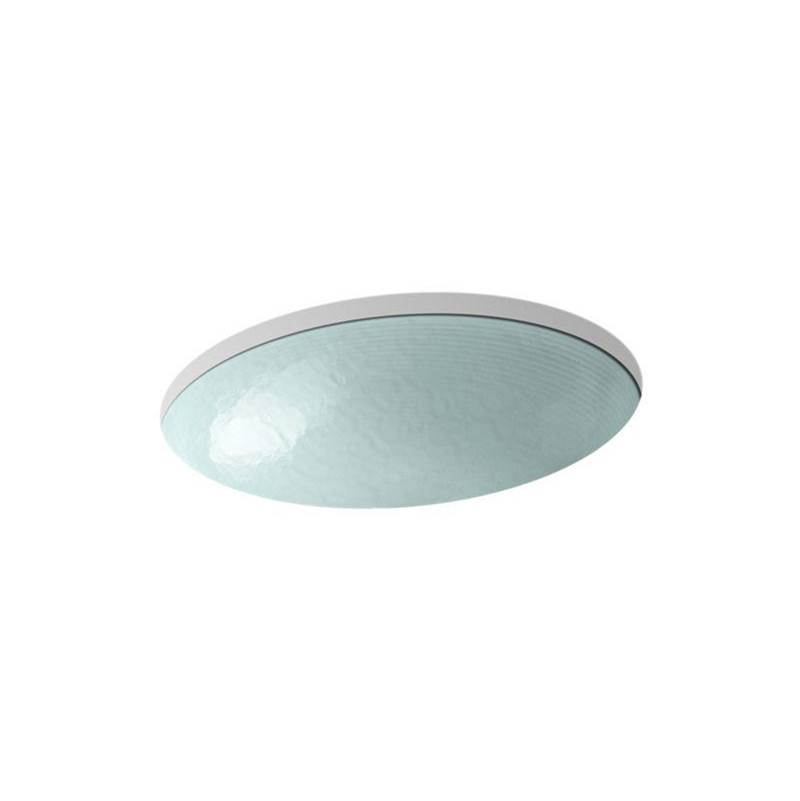 Whist® Glass undermount bathroom sink in Opaque Dew-related