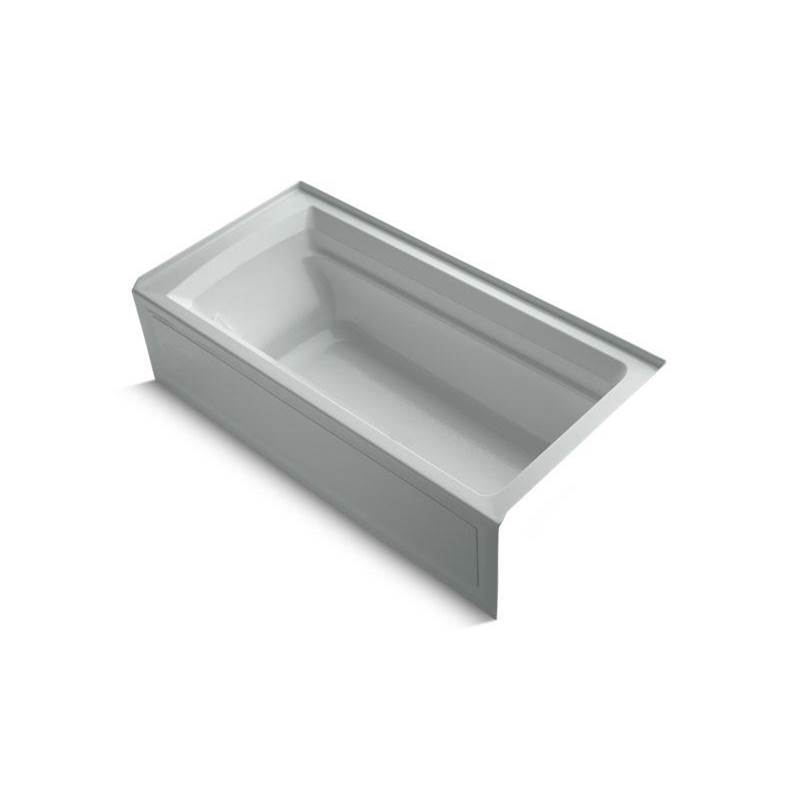 Archer® 72'' x 36'' alcove bath with Bask® heated surface, integral apron, and ri-related