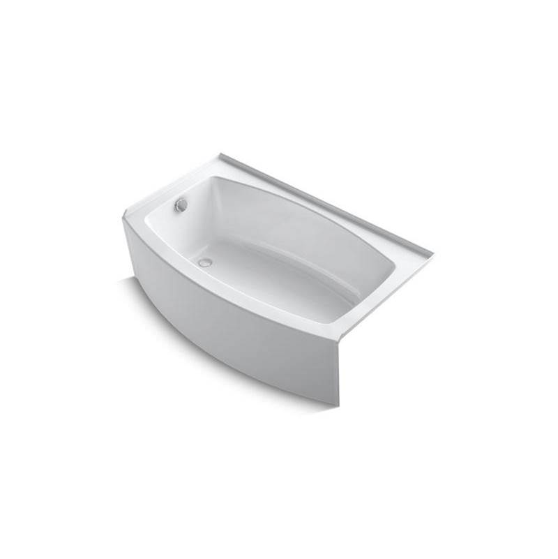 Expanse® 60'' x 30'' curved alcove bath with integral flange and left-hand drain-related
