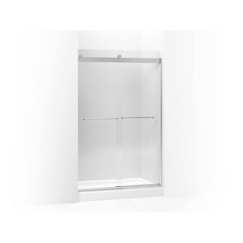 Levity® Sliding shower door, 74'' H x 44-5/8 - 47-5/8'' W, with 1/4'' thick Cryst-related