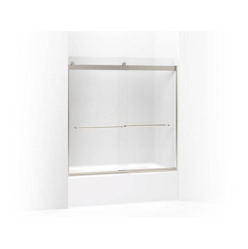 Levity® Sliding bath door, 59-3/4'' H x 56-5/8 - 59-5/8'' W, with 1/4'' thick Fro-related