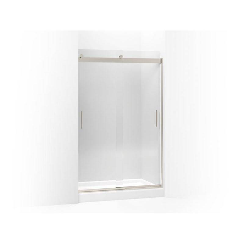 Levity® Sliding shower door, 74'' H x 43-5/8 - 47-5/8'' W, with 1/4'' thick Cryst-related