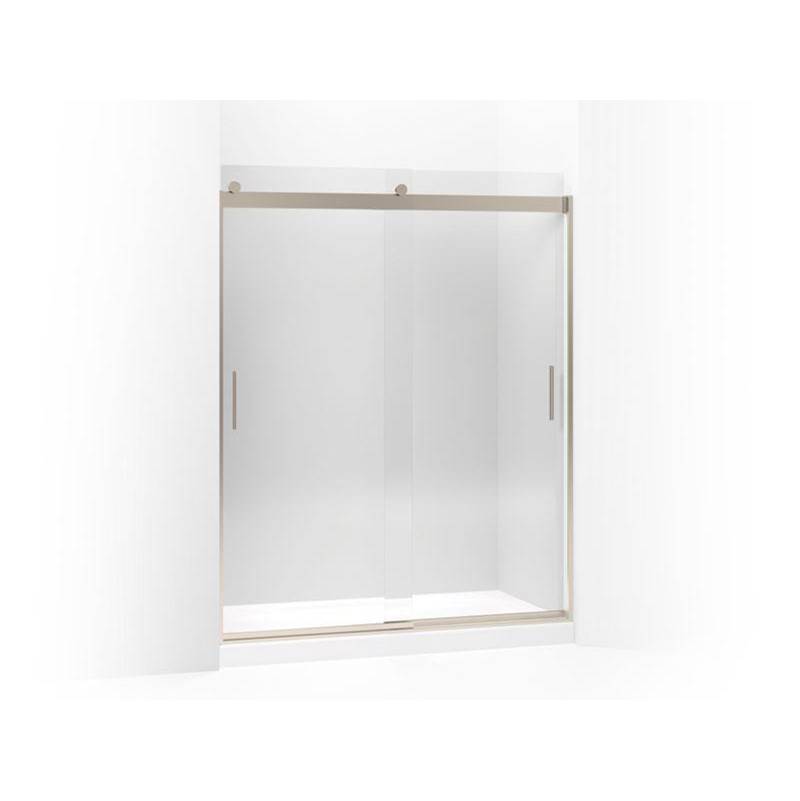 Levity® Sliding shower door, 74'' H x 56-5/8 - 59-5/8'' W, with 1/4'' thick Cryst-shop
