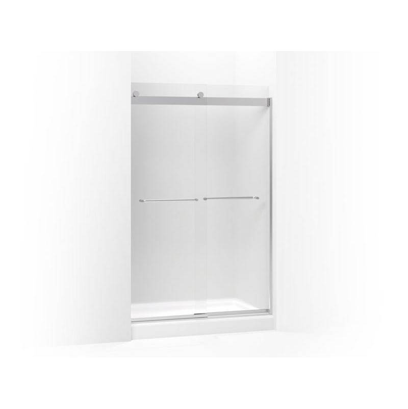 Levity® Sliding shower door, 74'' H x 44-5/8 - 47-5/8'' W, with 1/4'' thick Frost-related