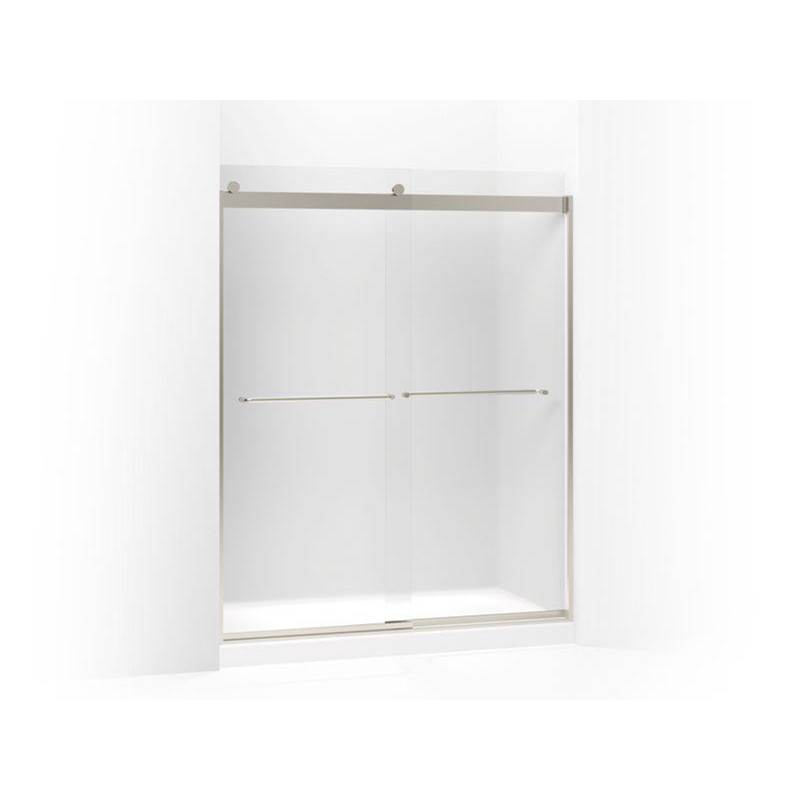 Levity® Sliding shower door, 74'' H x 56-5/8 - 59-5/8'' W, with 1/4'' thick Frost-related