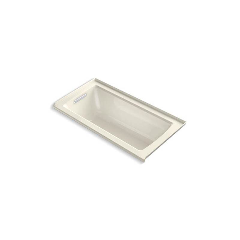 Archer® 60'' x 30'' alcove bath with Bask® heated surface, integral flange and le-related