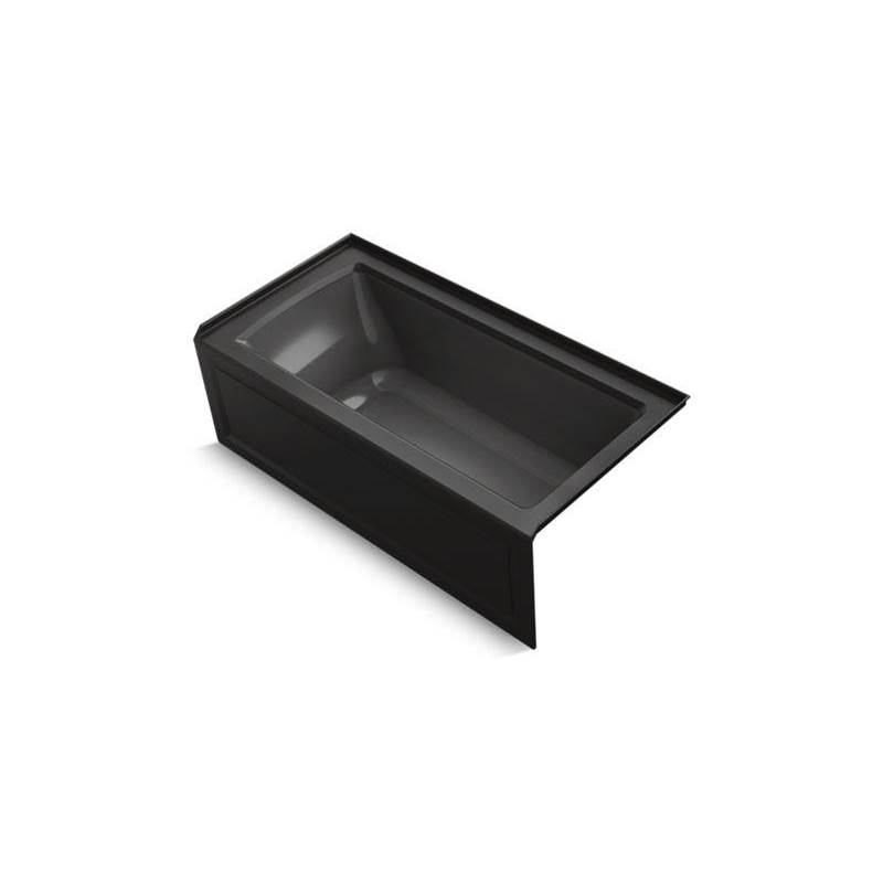 Archer® 60'' x 30'' alcove bath with Bask® heated surface, integral apron, integr-shop