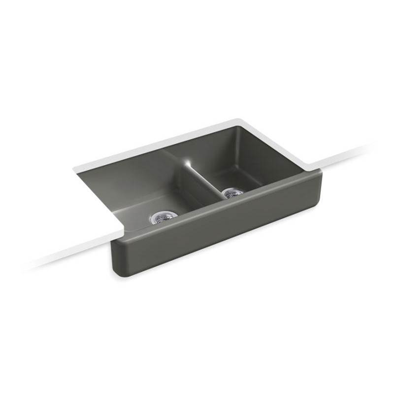 Whitehaven® Smart Divide® 35-1/2'' undermount double-bowl farmhouse kitchen sink -related