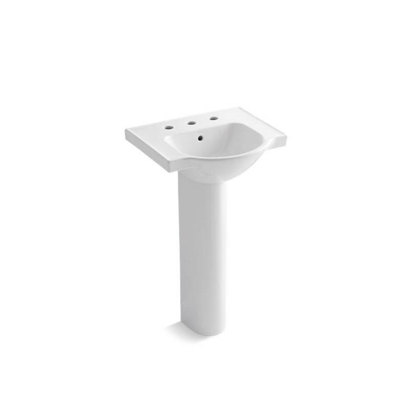 Veer® 21'' pedestal bathroom sink with 8'' widespread faucet holes-related