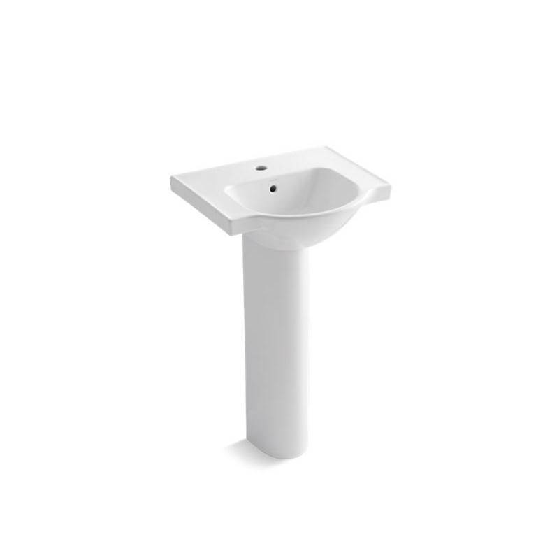 Veer® 21'' pedestal bathroom sink with single faucet hole-shop