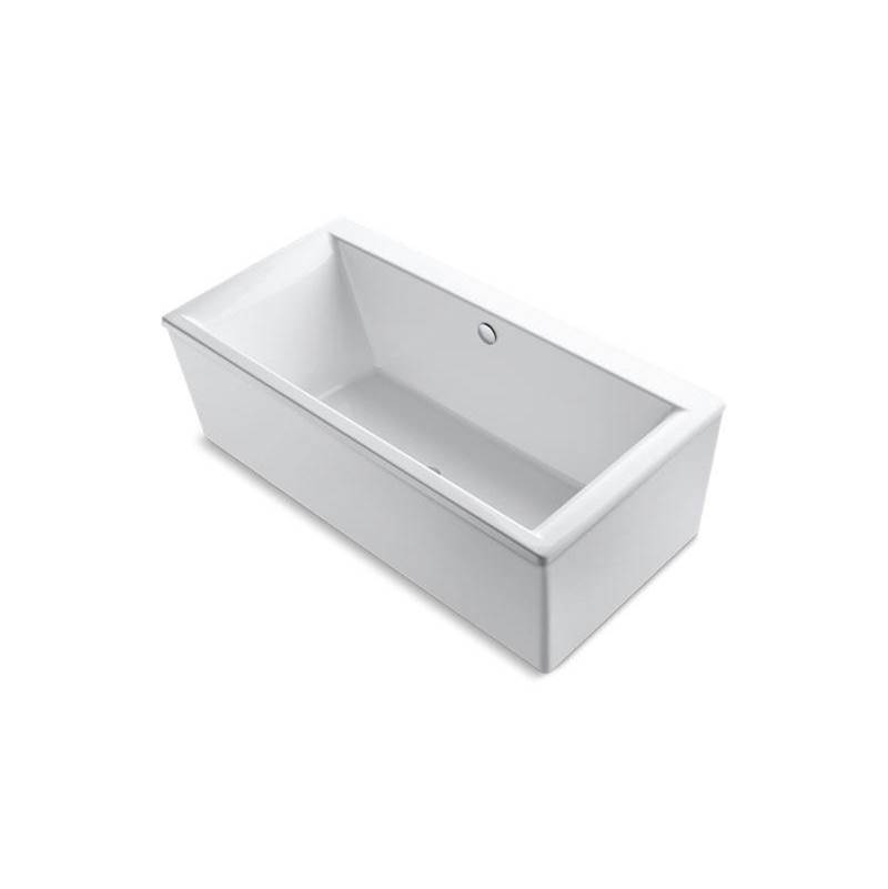Stargaze® 72'' x 36'' freestanding bath with straight shroud and center drain-shop