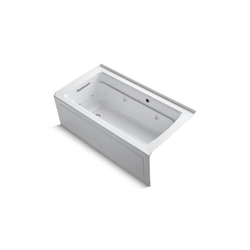 Archer® 60'' x 32'' alcove whirlpool bath with Bask® heated surface, integral apr-related