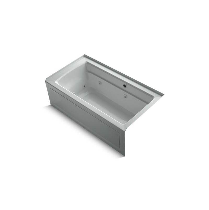 Archer® 60'' x 32'' alcove whirlpool bath with Bask® heated surface, integral apr-shop