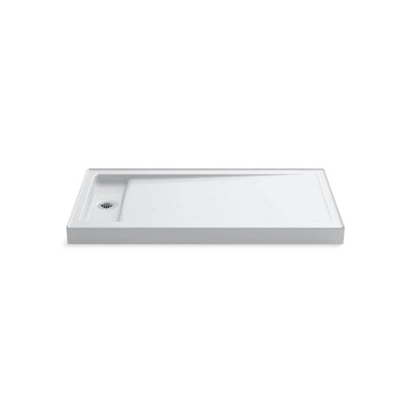 Bellwether® 60'' x 32'' single-threshold shower base with left offset drain-related