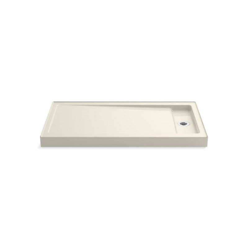 Bellwether® 60'' x 32'' single-threshold shower base with right offset drain-related