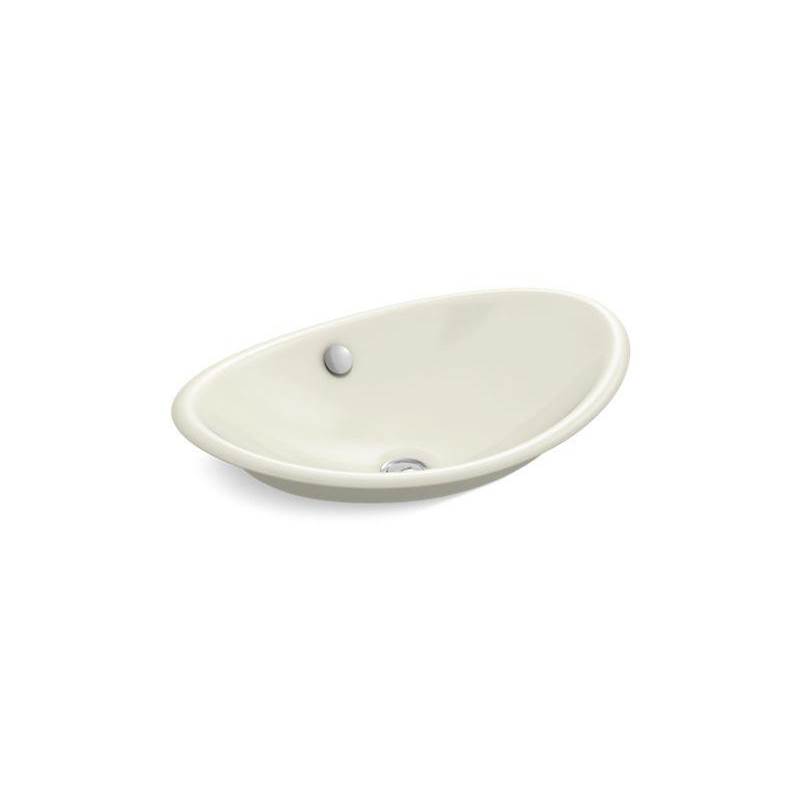 Iron Plains® Oval Vessel bathroom sink with Biscuit painted underside-related