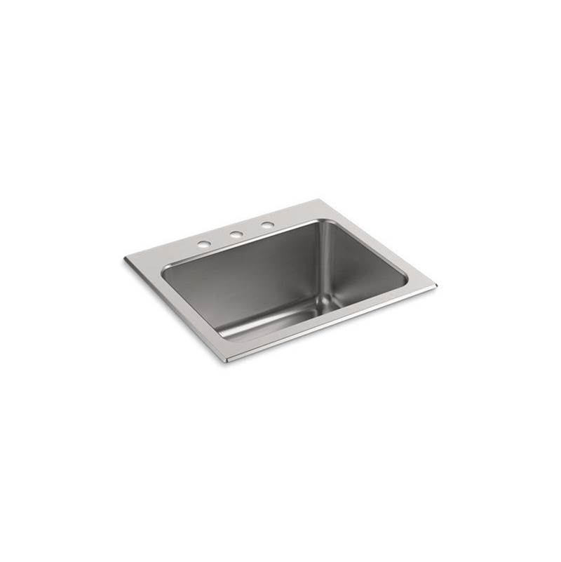 Ballad™ 25'' x 22'' x 11-9/16'' top-mount utility sink with 3 faucet holes-related