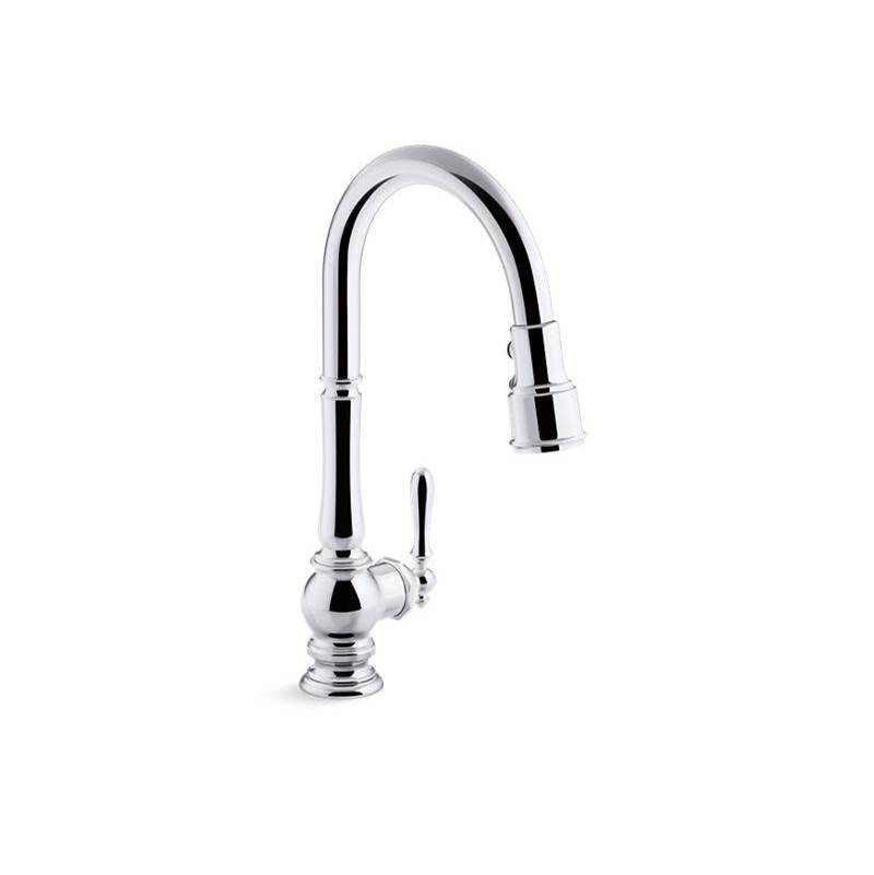 Artifacts® Pull-down kitchen sink faucet with three-function sprayhead-related