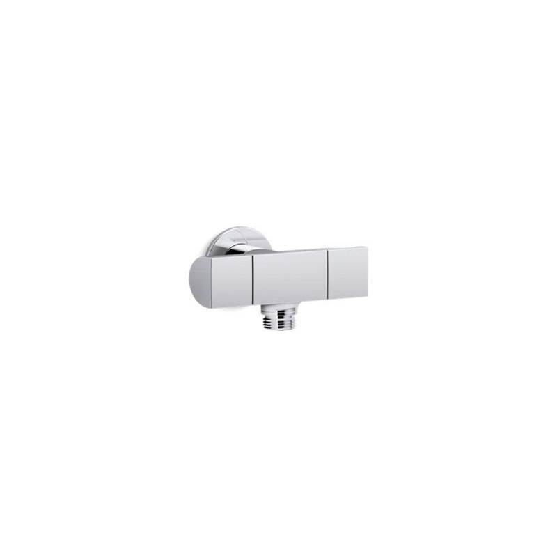Exhale® Wall-mount handshower holder with supply elbow and volume control-shop
