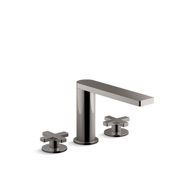 Composed® Widespread bathroom sink faucet with cross handles-related