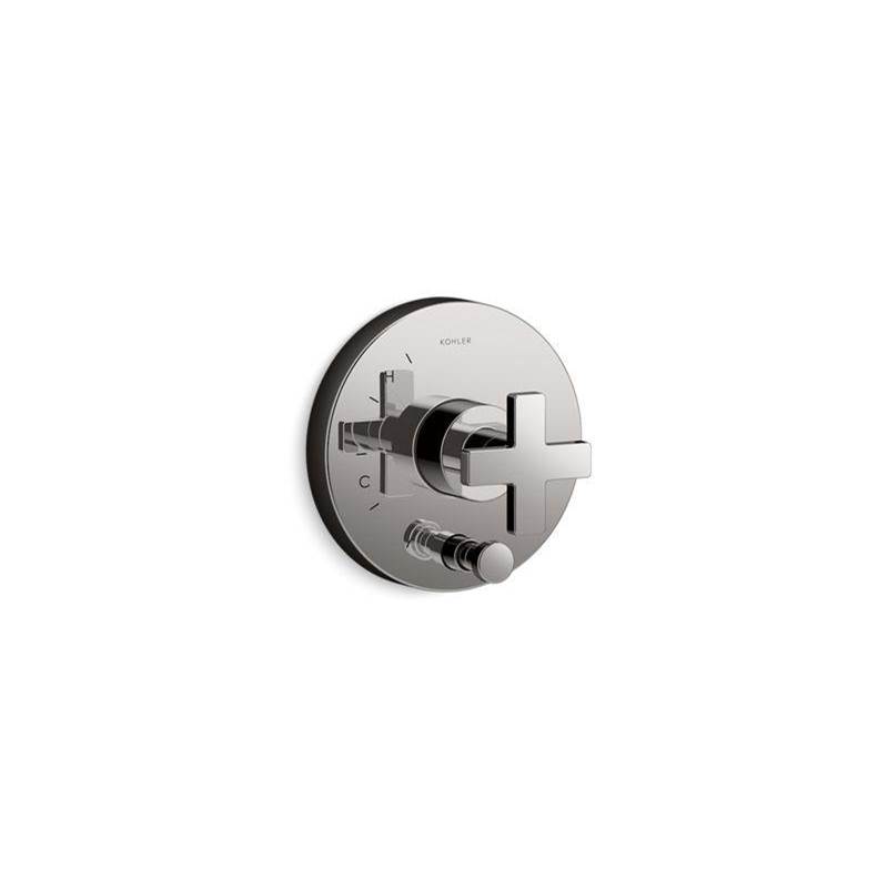 Composed® Rite-Temp® valve trim with push-button diverter and cross handle-shop