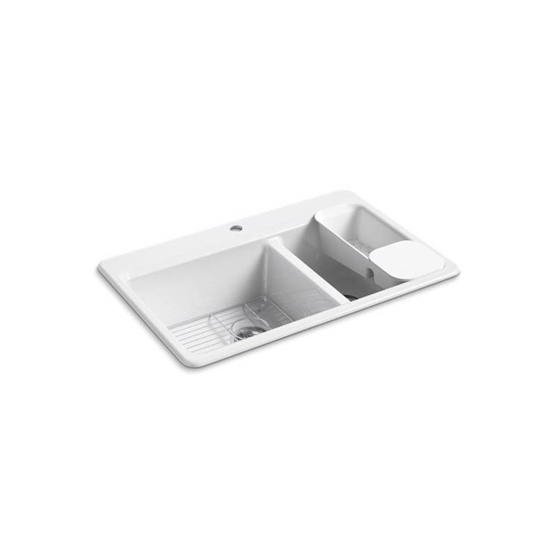 Riverby® 33'' top-mount double-bowl workstation kitchen sink-related