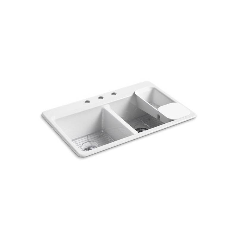 Riverby® 33'' top-mount double-bowl workstation kitchen sink-related