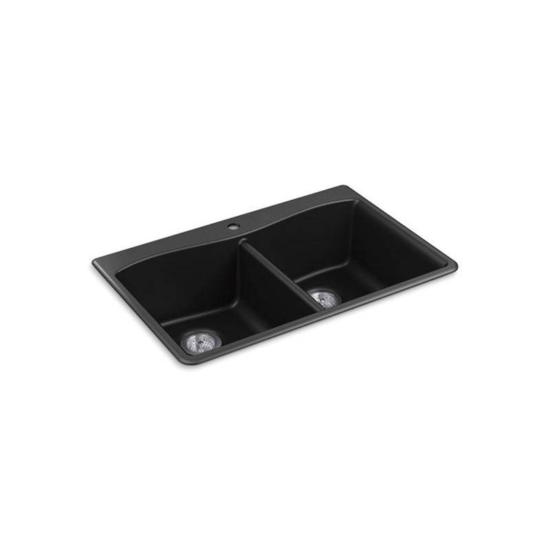Kennon® 33'' x 22'' x 9-5/8'' Neoroc® top-mount/undermount double-equal kitchen s-related