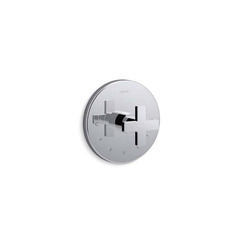 Composed® MasterShower® temperature control valve trim with cross handle-shop