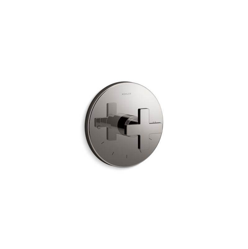 Composed® MasterShower® temperature control valve trim with cross handle-related