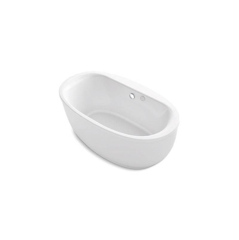 Sunstruck® 65-1/2'' x 35-1/2'' oval freestanding Heated BubbleMassage™ air bath w-related