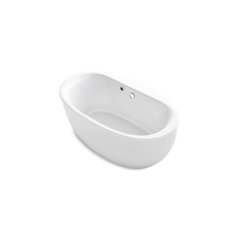 Sunstruck® 65-1/2'' x 35-1/2'' oval freestanding bath with Bask® heated surface a-shop