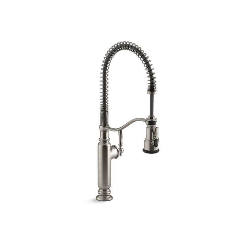 Tournant® Semi-professional kitchen sink faucet with three-function sprayhead-related