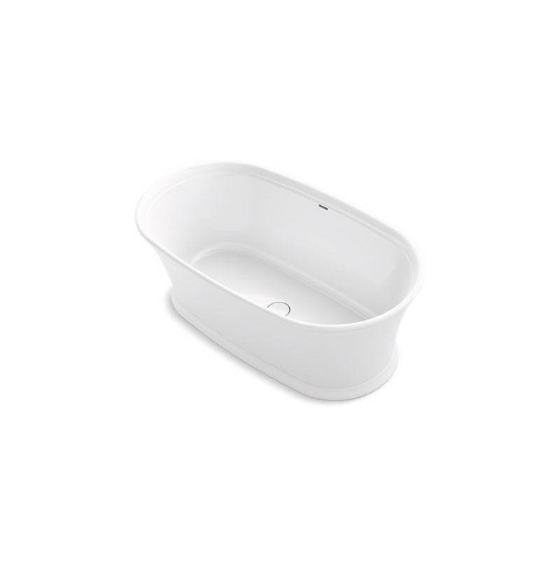 Memoirs® 60'' x 34'' freestanding bath with center toe-tap drain-related