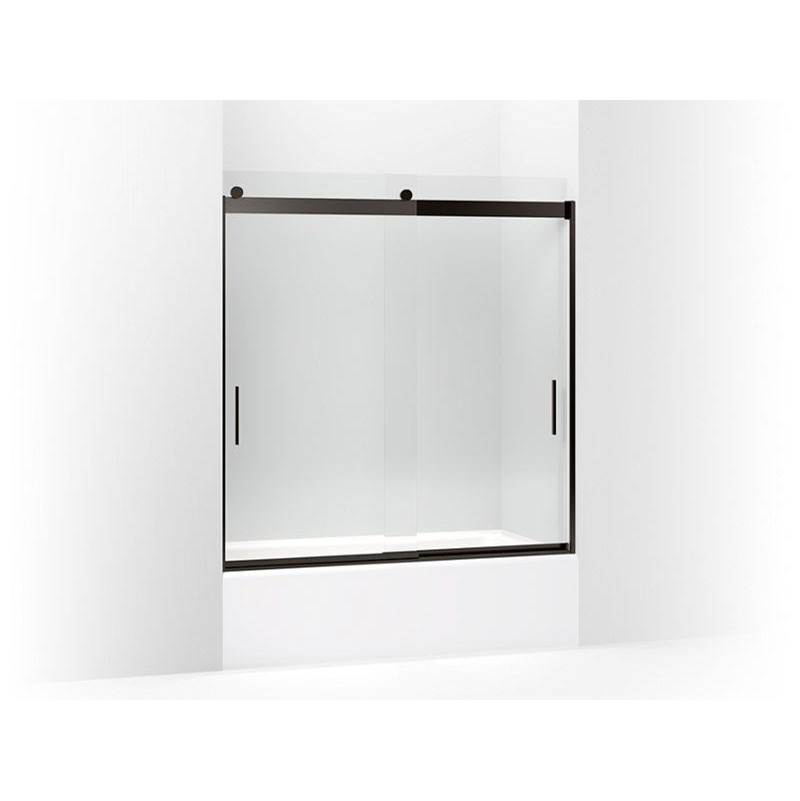 Levity® 62'' H sliding bath door with 1/4'' - thick glass-related