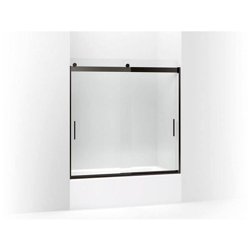 Levity® Sliding bath door, 59-3/4'' H x 56-5/8 - 59-5/8'' W, with 1/4'' thick Cry-shop