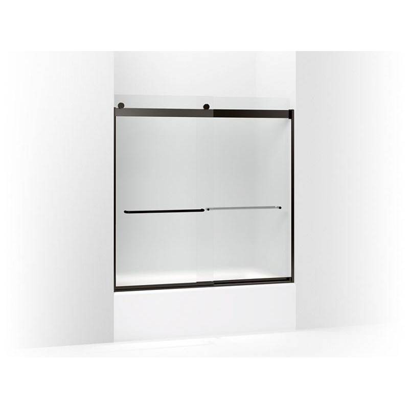 Levity® Sliding bath door, 59-3/4'' H x 56-5/8 - 59-5/8'' W, with 1/4'' thick Fro-related