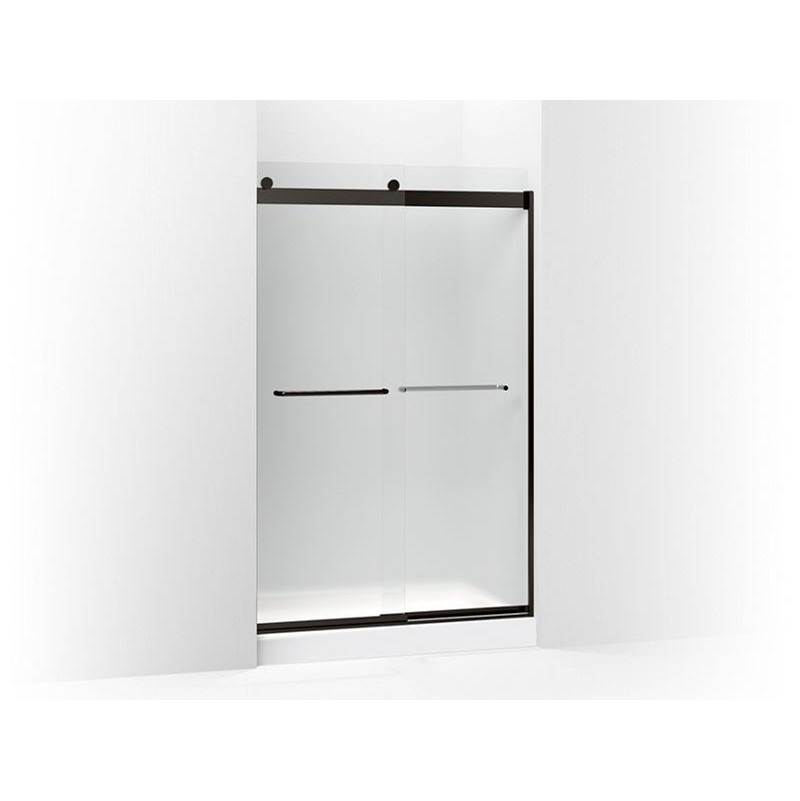 Levity® Sliding shower door, 74'' H x 44-5/8 - 47-5/8'' W, with 1/4'' thick Frost-related