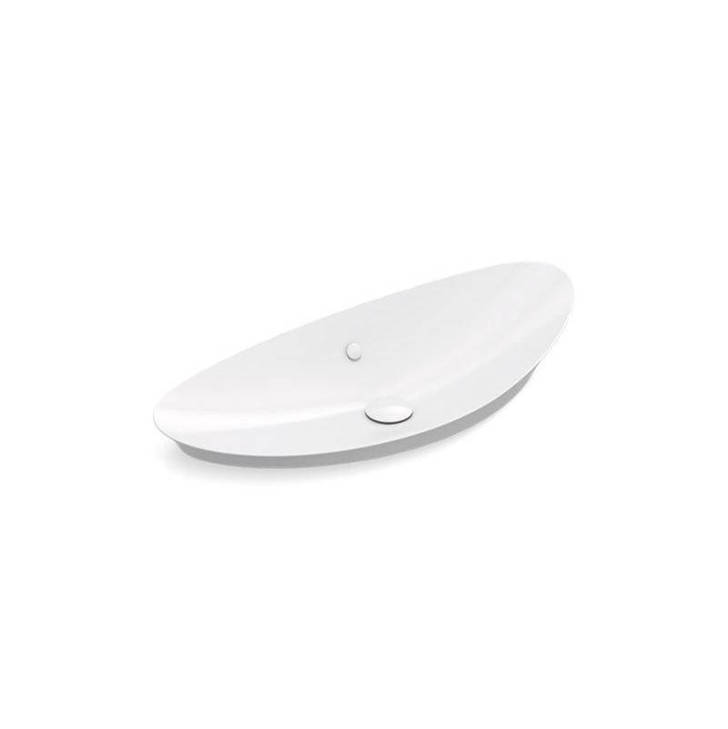 Veil™ 38-1/2'' oval semi-recessed vessel bathroom sink-shop