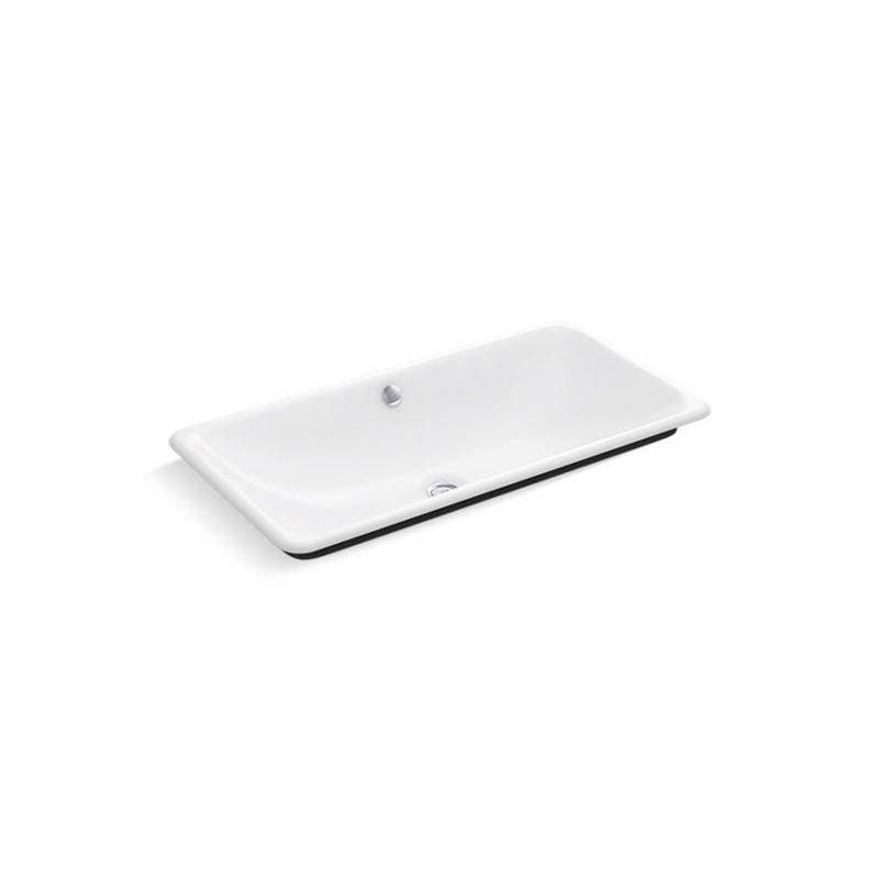 Iron Plains® Trough Rectangle Drop-in/undermount vessel bathroom sink with Iron B-related