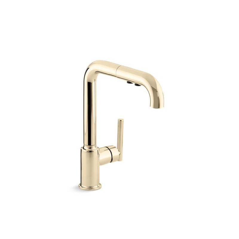Purist® Pull-out kitchen sink faucet with three-function sprayhead-related