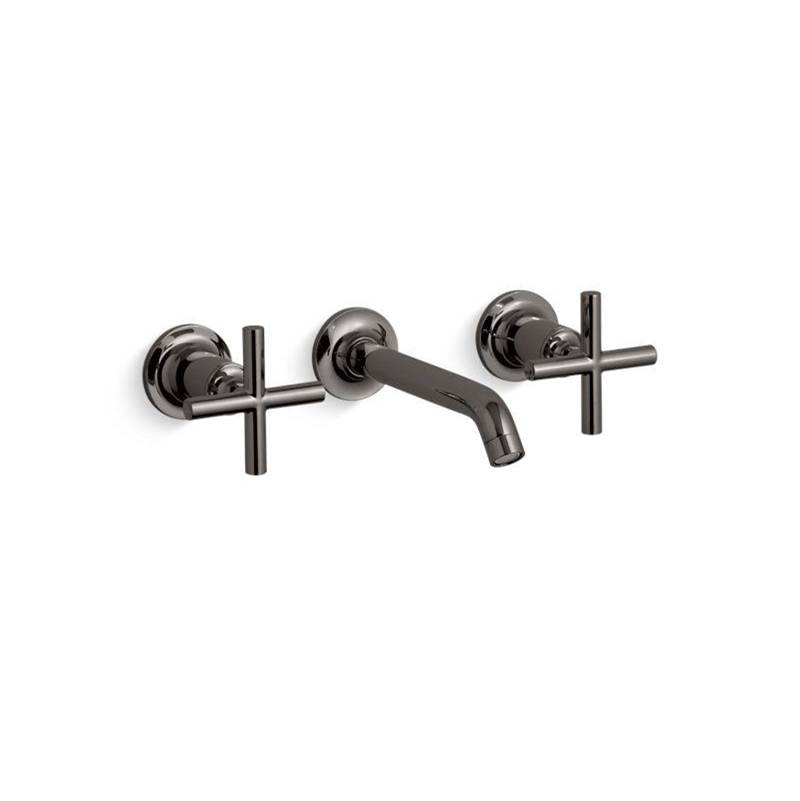 Purist Widespread wall-mount bathroom sink faucet trim with cross handles, 1.2 gp-shop
