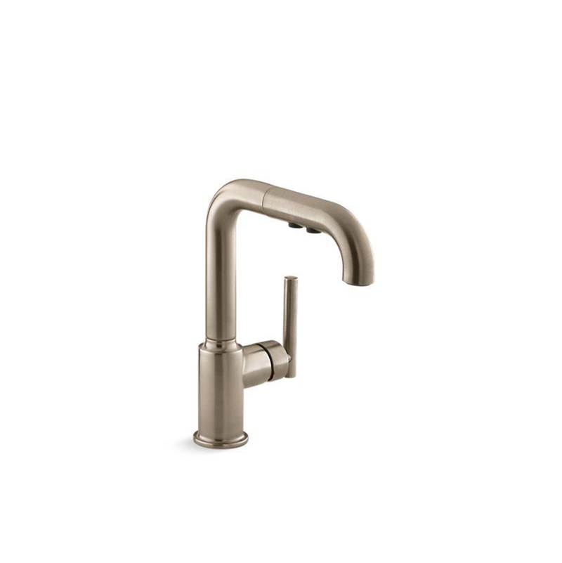 Purist® Pull-out kitchen sink faucet with three-function sprayhead-related